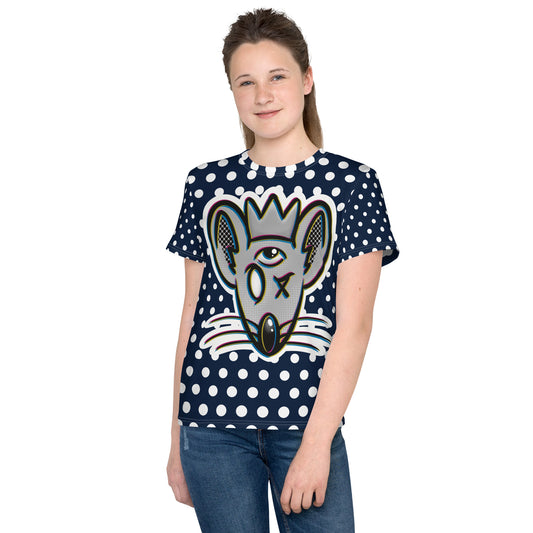 Great King Rat polka dot Youth crew neck t-shirt